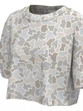 Local Girl Youth Saltwater Camo Boxy Crop Tee